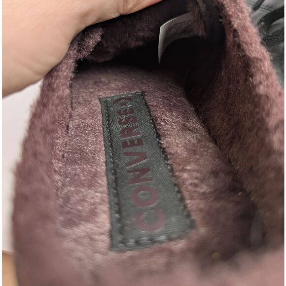 Converse All Star Black Currant Dainty Faux Fur Mules Sneaker Slip Ons Womens 7 - Picture 6 of 8